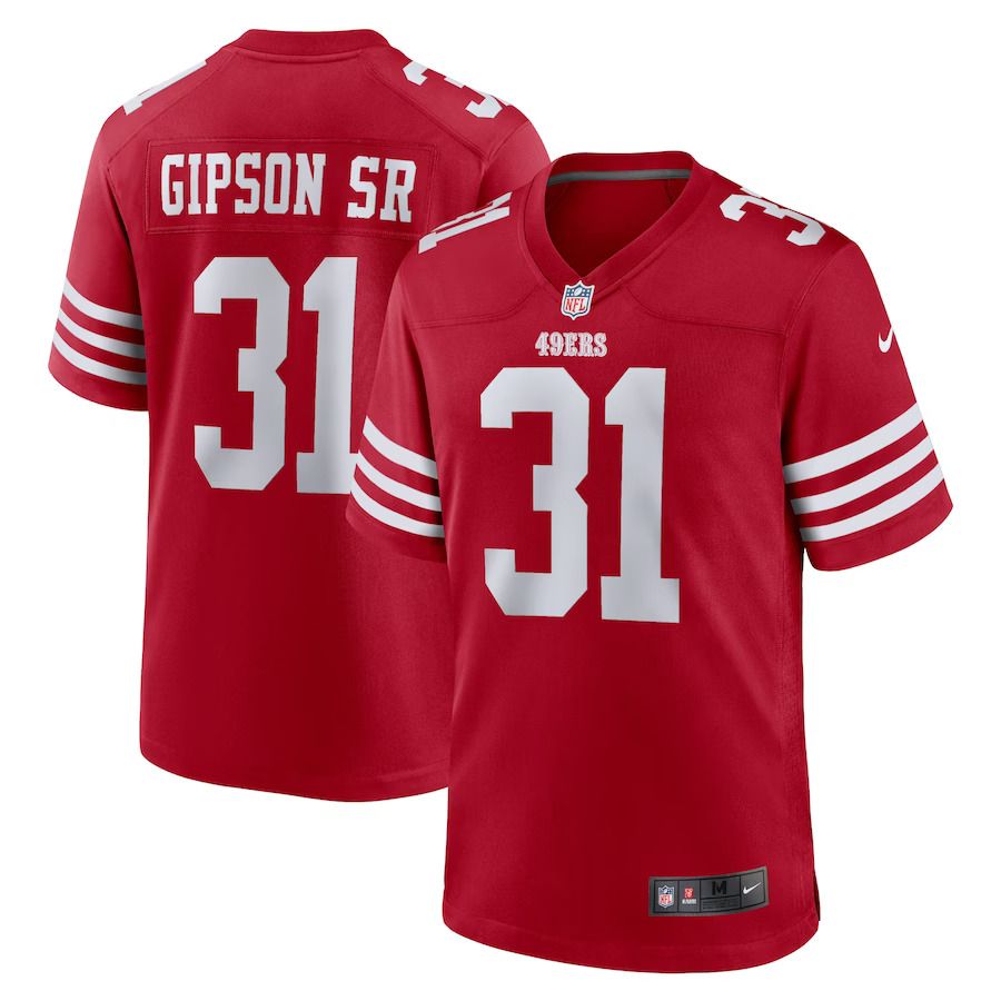 Men San Francisco 49ers #31 Tashaun Gipson Sr. Nike Scarlet Home Game Player NFL Jersey->san francisco 49ers->NFL Jersey